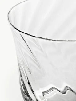 Mondgeblazen waterglazen Swirl, 4 stuks^Westwing Collection Clearance