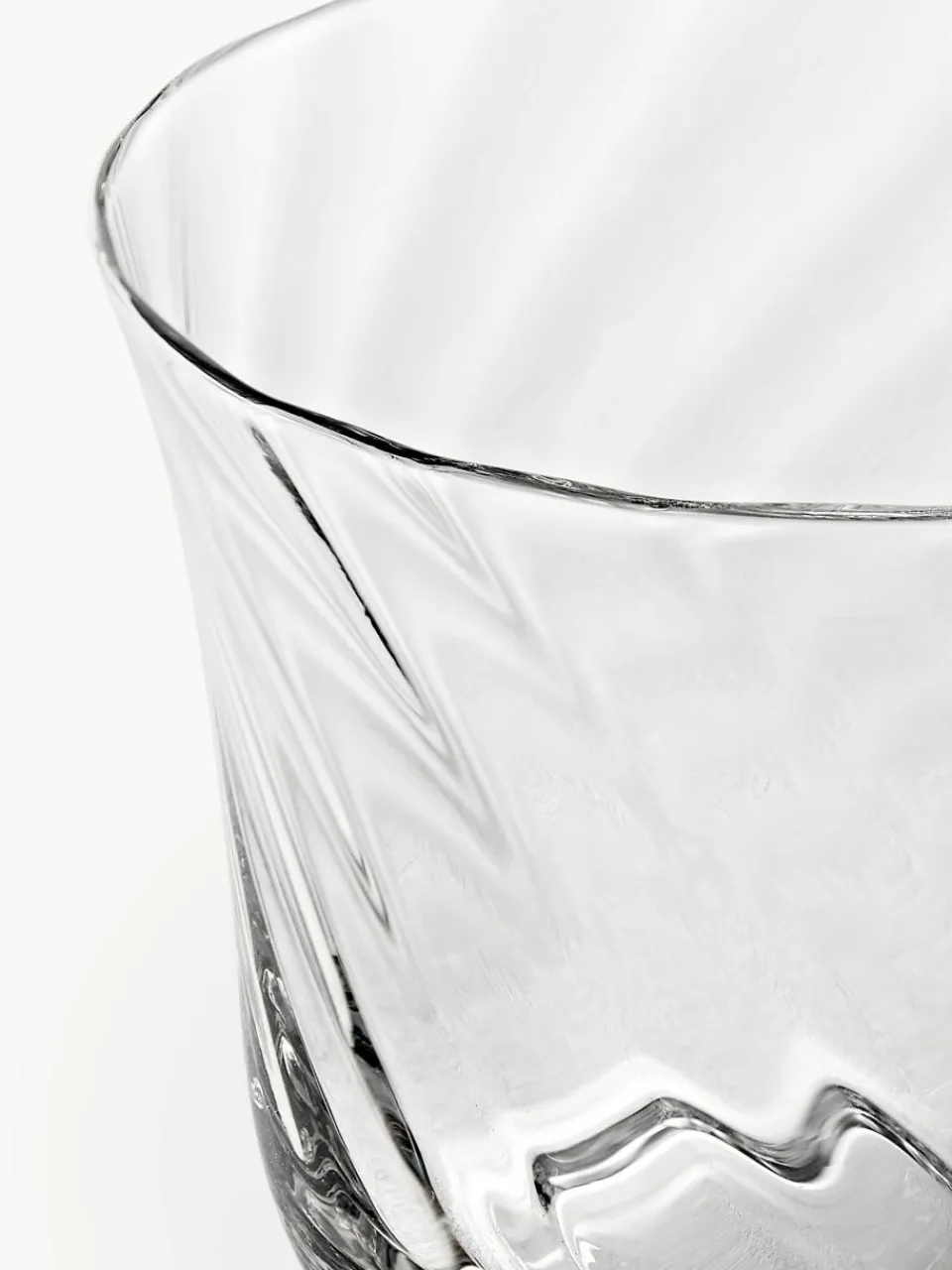 Mondgeblazen waterglazen Swirl, 4 stuks^Westwing Collection Clearance
