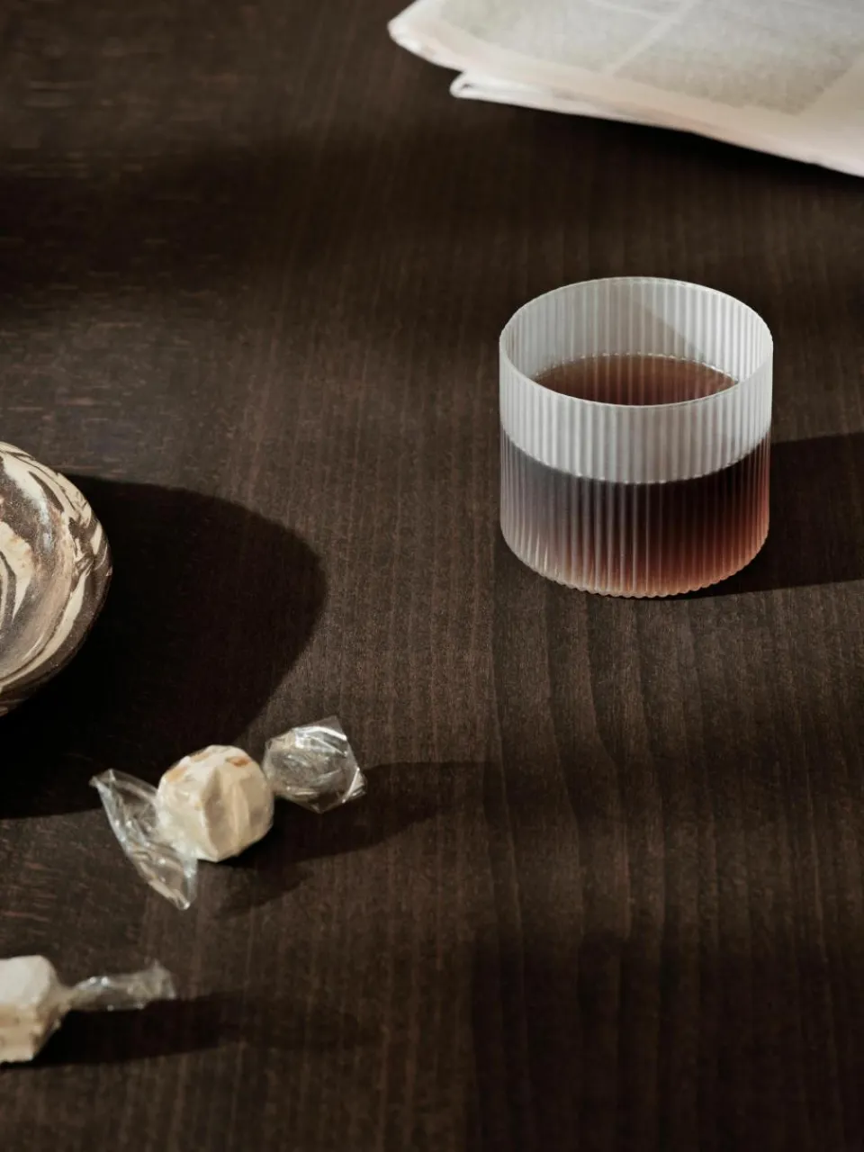 Mondgeblazen waterglazen Ripple met groefreliëf, 4 stuks^ferm LIVING Best