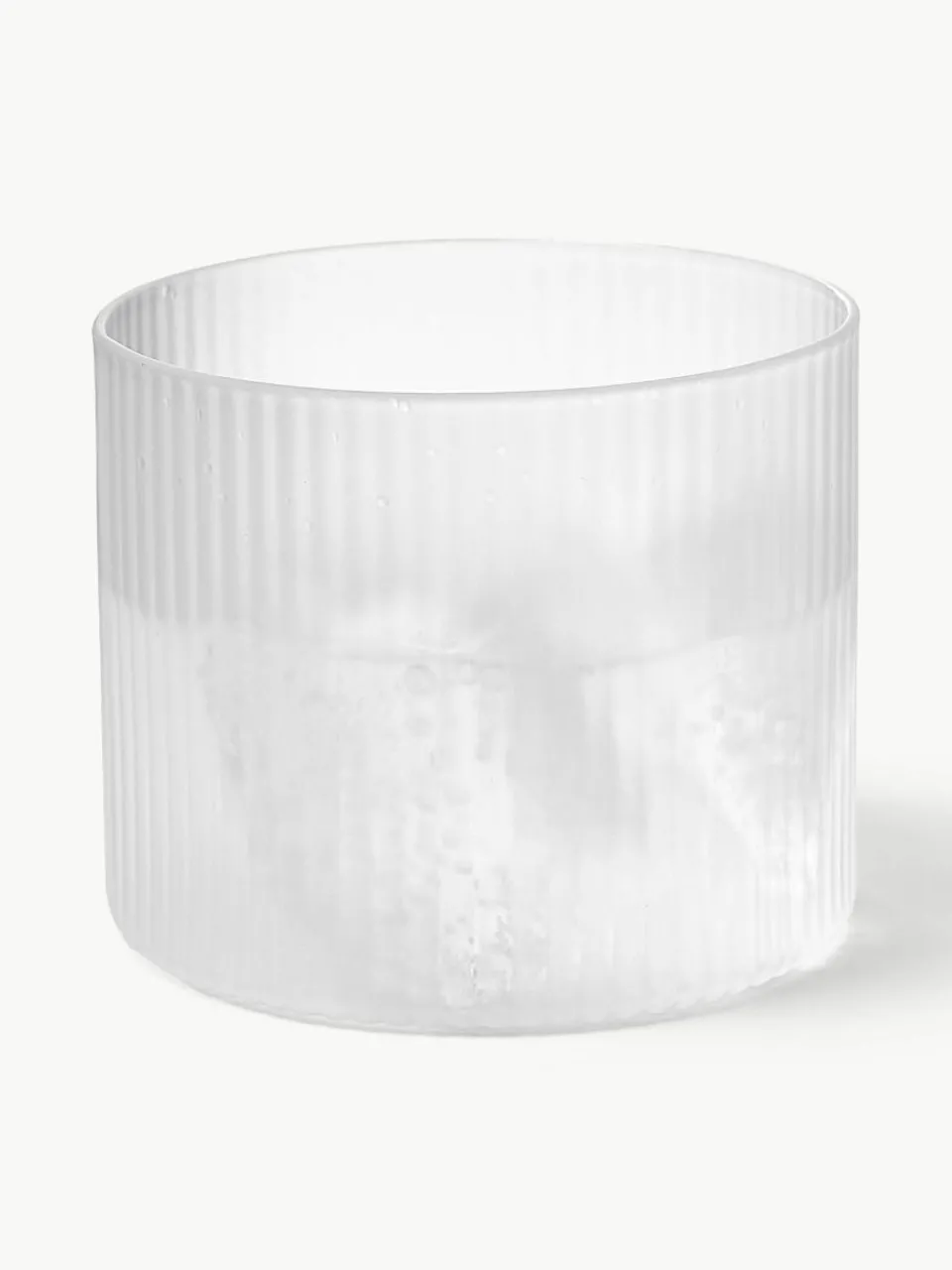Mondgeblazen waterglazen Ripple met groefreliëf, 4 stuks^ferm LIVING Best