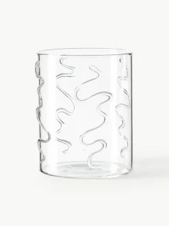 Mondgeblazen waterglazen Doodle met structuurpatroon, 2-delig^ferm LIVING Online