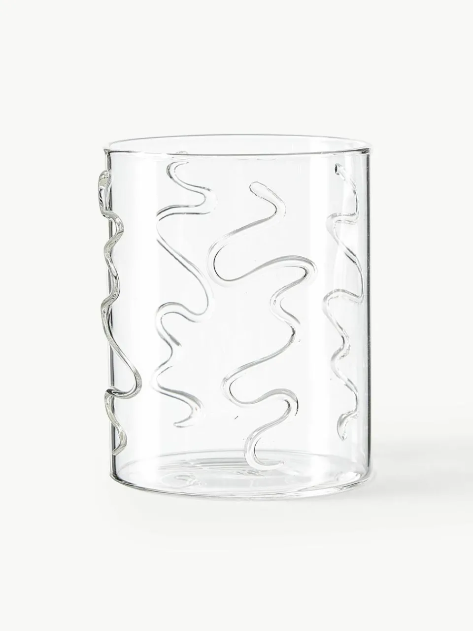 Mondgeblazen waterglazen Doodle met structuurpatroon, 2-delig^ferm LIVING Online