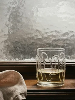 Mondgeblazen waterglazen Doodle met structuurpatroon, 2-delig^ferm LIVING Online