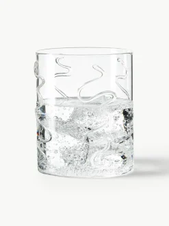 Mondgeblazen waterglazen Doodle met structuurpatroon, 2-delig^ferm LIVING Online