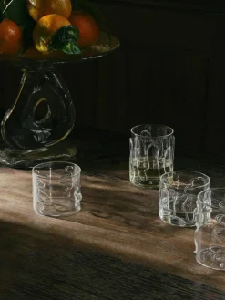 Mondgeblazen waterglazen Doodle met structuurpatroon, 2-delig^ferm LIVING Online
