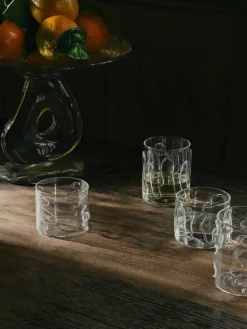 Mondgeblazen waterglazen Doodle met structuurpatroon, 2-delig^ferm LIVING Online