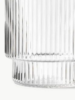 Mondgeblazen waterglazen Ripple met groefreliëf, 4-delig^ferm LIVING Best