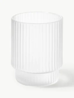 Mondgeblazen waterglazen Ripple met groefreliëf, 4-delig^ferm LIVING Outlet