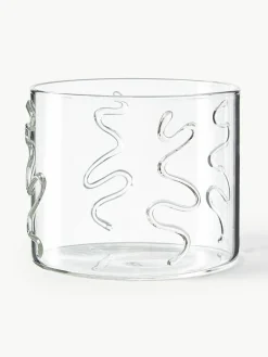 Mondgeblazen waterglazen Doodle met structuurpatroon, 2-delig^ferm LIVING New