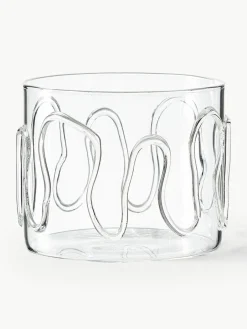 Mondgeblazen waterglazen Doodle met structuurpatroon, 2-delig^ferm LIVING New
