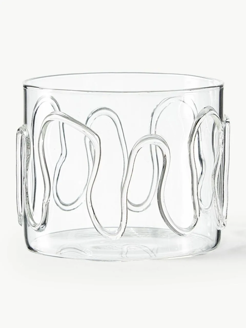 Mondgeblazen waterglazen Doodle met structuurpatroon, 2-delig^ferm LIVING New