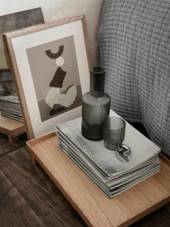 Mondgeblazen waterglazen Ripple met groefreliëf, 4-delig^ferm LIVING Outlet