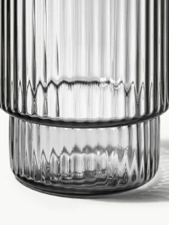 Mondgeblazen waterglazen Ripple met groefreliëf, 4-delig^ferm LIVING Outlet