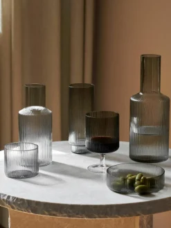Mondgeblazen waterglazen Ripple met groefreliëf, 4 stuks^ferm LIVING Sale