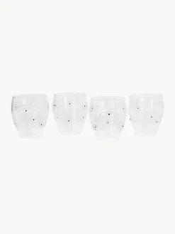 Mondgeblazen waterglazen Oculus, 4 stuks^Jonathan Adler Hot