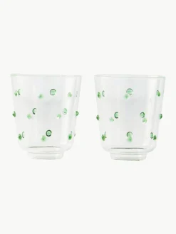 Mondgeblazen waterglazen Nob van borosilicaatglas, 2 stuks^Pols Potten Best