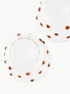 Mondgeblazen waterglazen Nob van borosilicaatglas, 2 stuks^Pols Potten Fashion