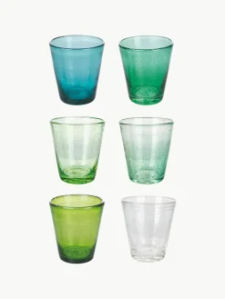 Mondgeblazen waterglazen Cancun met bubbles, 6-delig^Villa D'Este Home Tivoli Clearance