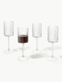 Mondgeblazen wijnglazen Aleo, 4 stuks^Westwing Collection Clearance