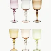 Mondgeblazen wijnglazen Diseguale, set van 6^Bitossi Home Outlet