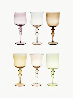 Mondgeblazen wijnglazen Diseguale, set van 6^Bitossi Home Outlet
