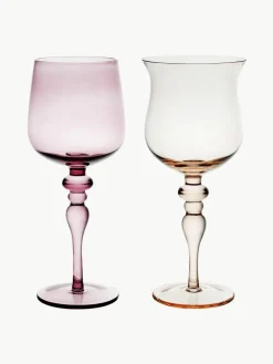 Mondgeblazen wijnglazen Diseguale, set van 6^Bitossi Home Outlet