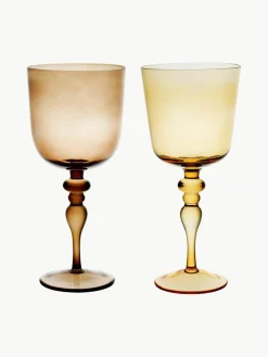 Mondgeblazen wijnglazen Diseguale, set van 6^Bitossi Home Outlet