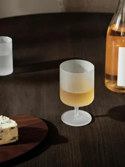 Mondgeblazen wijnglazen Ripple met groefreliëf, 2 stuks^ferm LIVING Discount