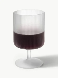 Mondgeblazen wijnglazen Ripple met groefreliëf, 2 stuks^ferm LIVING Discount