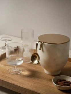 Mondgeblazen wijnglazen Ripple met groefreliëf, 2 stuks^ferm LIVING Outlet