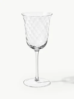 Mondgeblazen wijnglazen Swirl, 4 stuks^Westwing Collection Discount