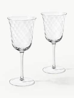 Mondgeblazen wijnglazen Swirl, 4 stuks^Westwing Collection Discount