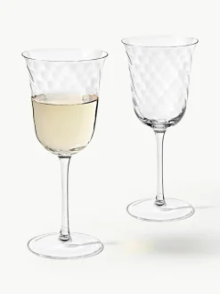 Mondgeblazen wijnglazen Swirl, 4 stuks^Westwing Collection Discount
