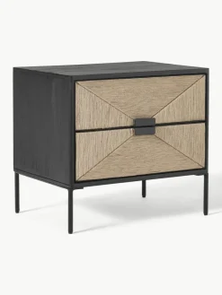 Nachtkastje June van mangohout met lades^Westwing Collection Hot