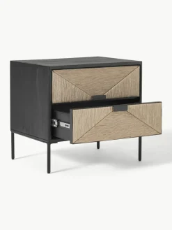 Nachtkastje June van mangohout met lades^Westwing Collection Hot