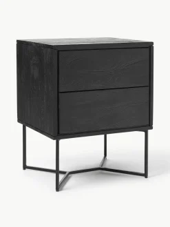 Nachtkastje Luca van mangohout met lades^Westwing Collection Sale