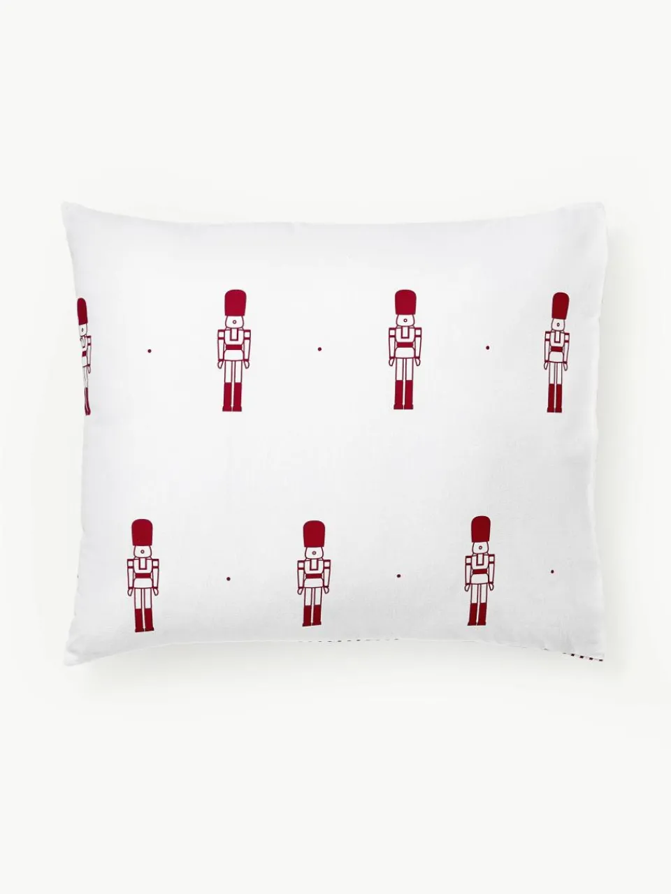 Omkeerbare flanellen kussenhoes Noan met notenkrakermotief^Westwing Collection Sale