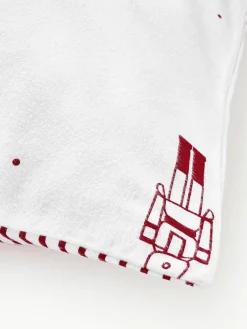 Omkeerbare flanellen kussenhoes Noan met notenkrakermotief^Westwing Collection Sale