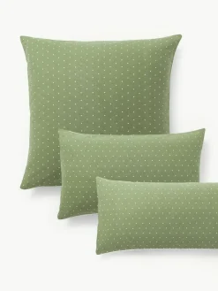 Omkeerbare flanellen kussenhoes Betty, met stippels^Westwing Collection Discount