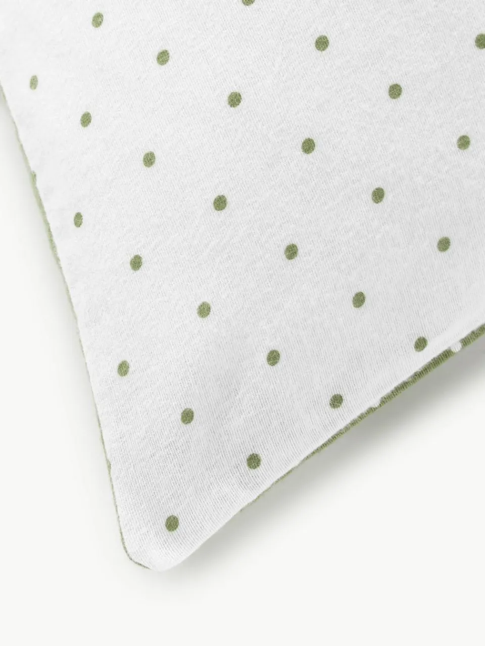 Omkeerbare flanellen kussenhoes Betty, met stippels^Westwing Collection Discount