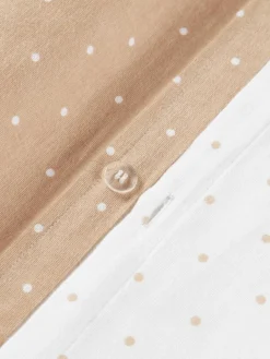 Omkeerbare flanellen kussenhoes Betty, met stippels^Westwing Collection Outlet