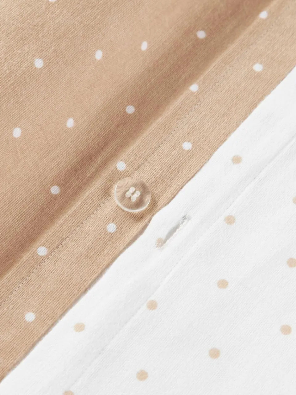 Omkeerbare flanellen kussenhoes Betty, met stippels^Westwing Collection Outlet