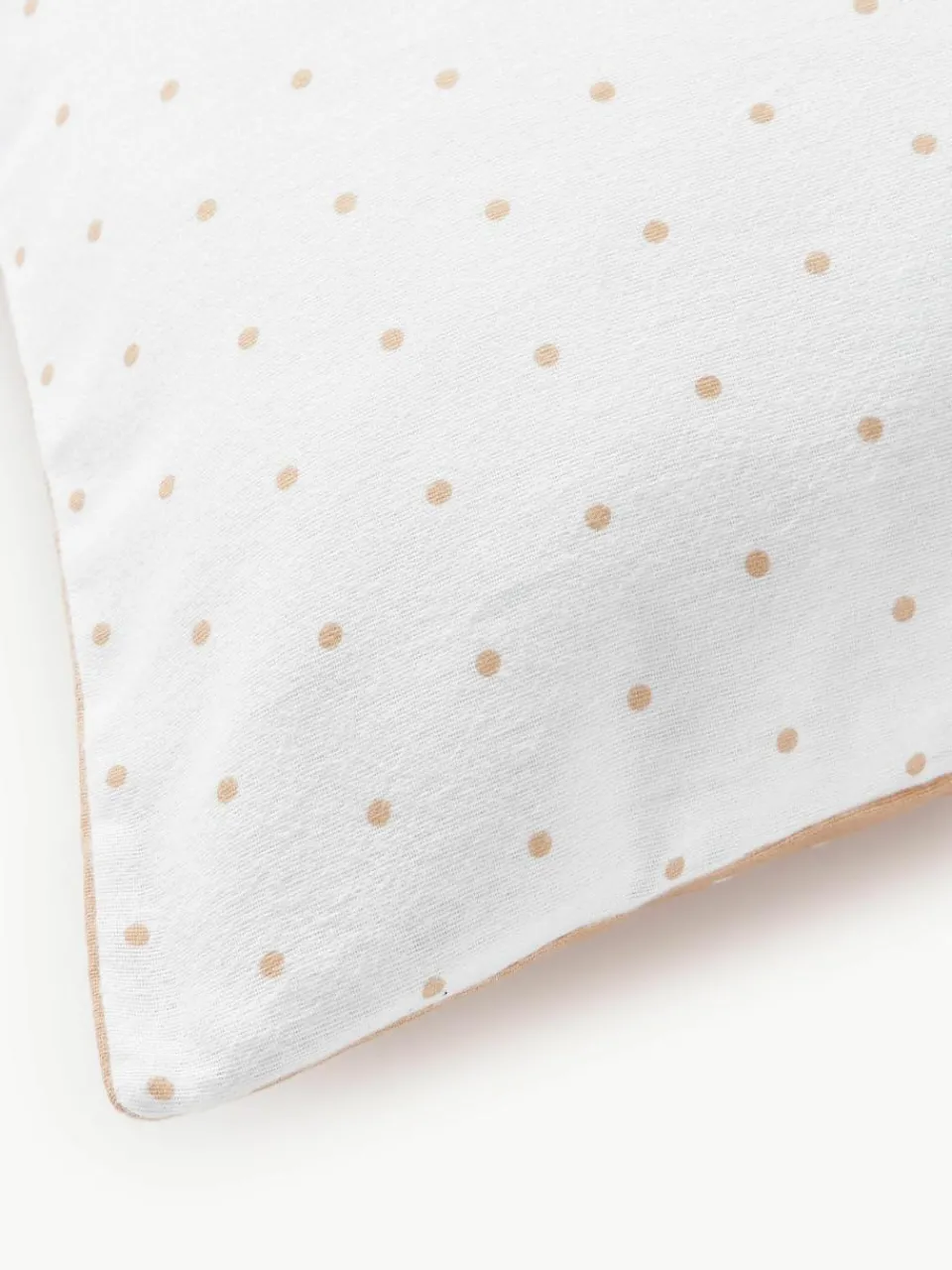 Omkeerbare flanellen kussenhoes Betty, met stippels^Westwing Collection Outlet