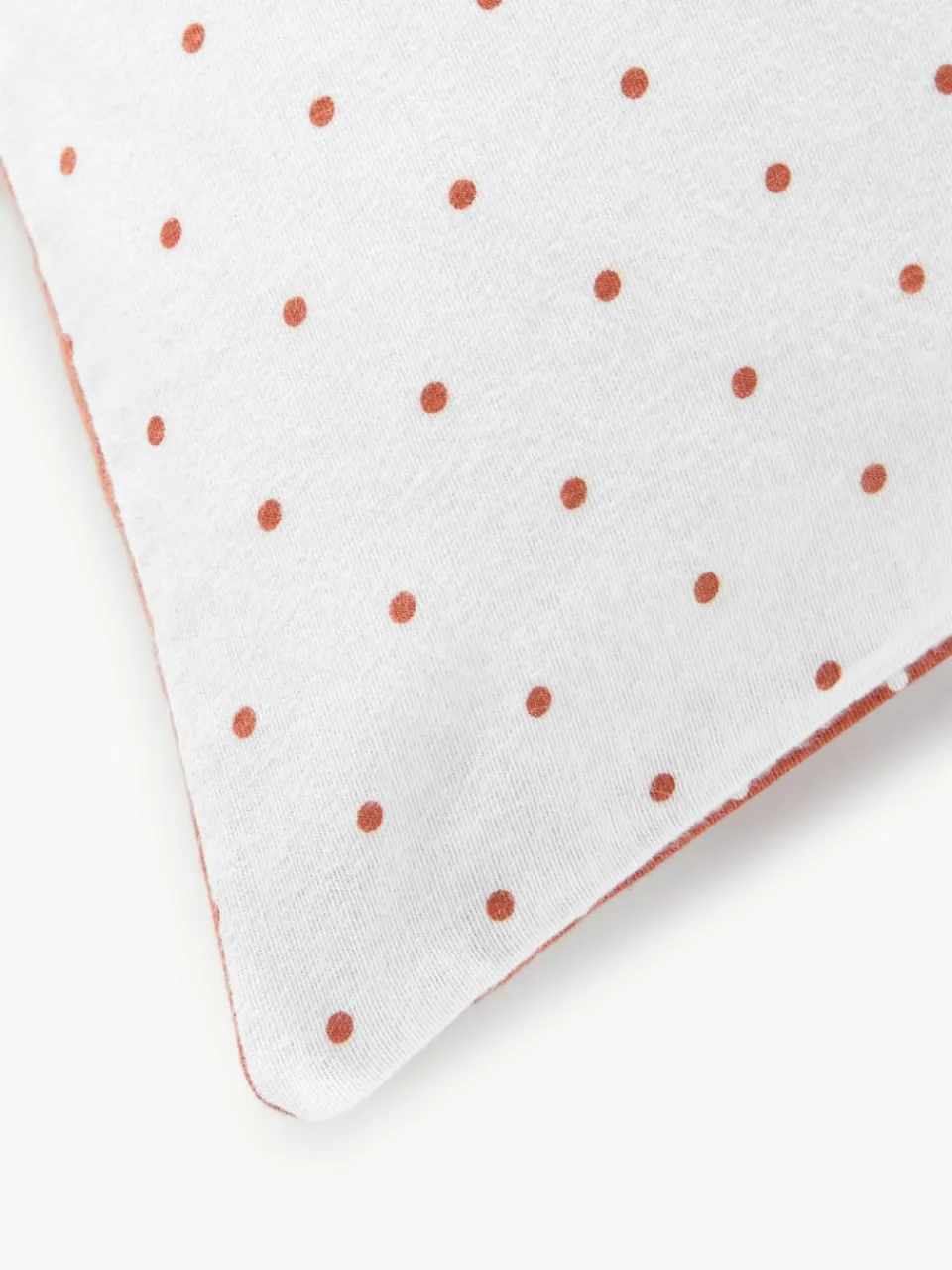 Omkeerbare flanellen kussenhoes Betty, met stippels^Westwing Collection Fashion