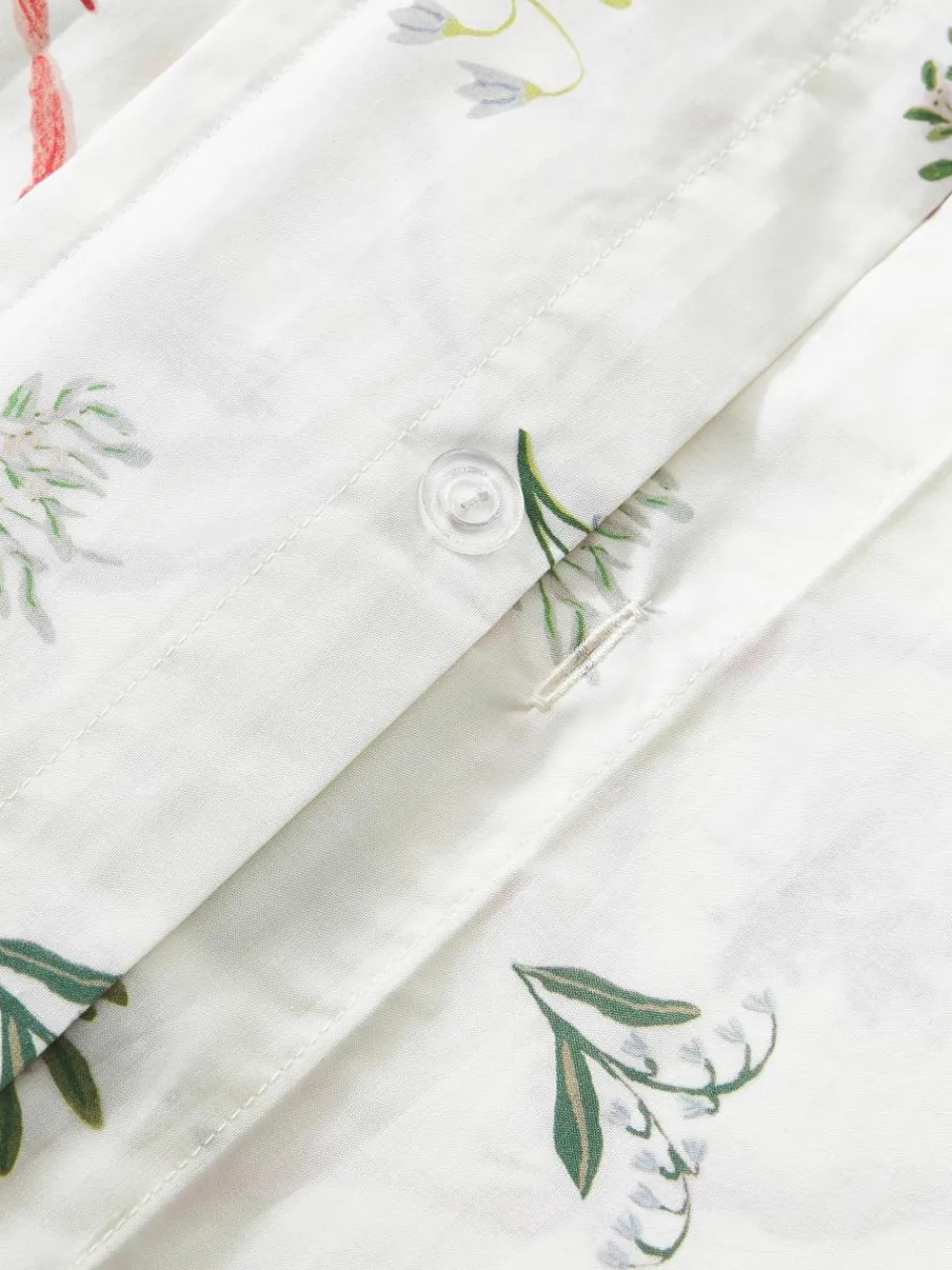 Omkeerbare katoenen perkale kussenhoes Twigs met winterse prints^Westwing Collection Outlet