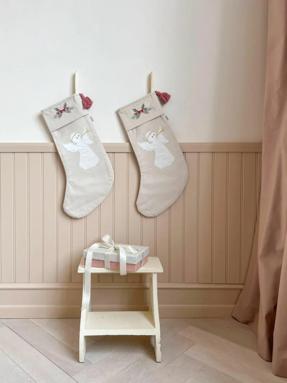 Omkeerbare kerstsok Angel van biologisch katoen^Cam Cam Copenhagen New