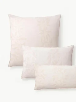 Omkeerbare mousseline kussenhoes Jasmina met bloemenpatroon in^Westwing Collection Best