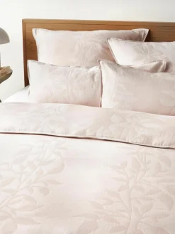 Omkeerbare mousseline kussenhoes Jasmina met bloemenpatroon in^Westwing Collection Best