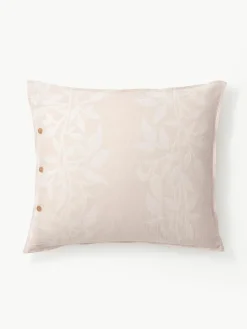 Omkeerbare mousseline kussenhoes Jasmina met bloemenpatroon in^Westwing Collection Best