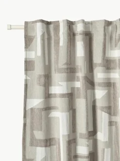 Ondoorzichtig chenille gordijn Felice met lusband, 2 stuks^Westwing Collection Sale